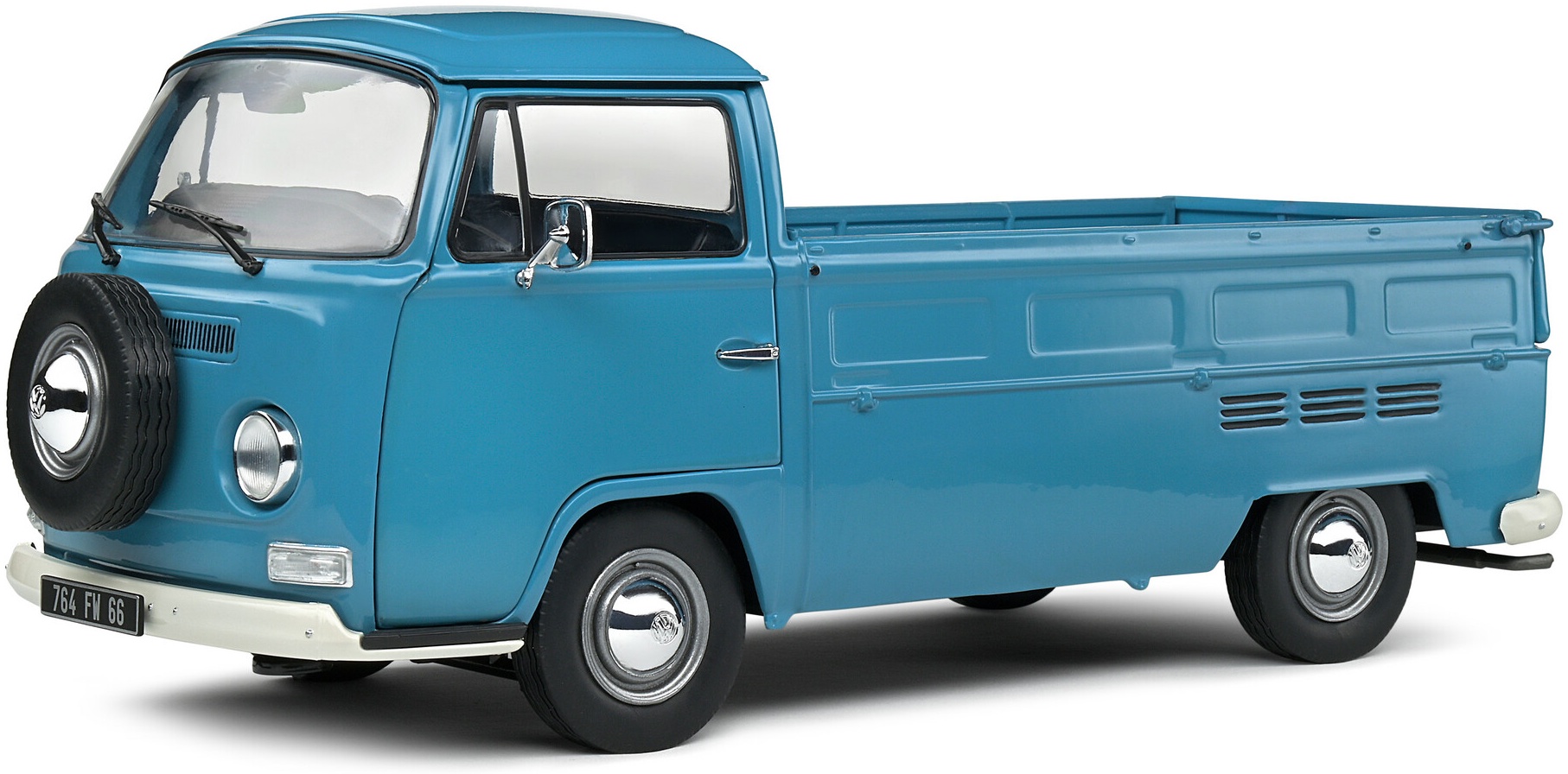 VOLKSWAGEN T1 DOUBLE CABIN PICK UP COMBI BLEU WELLY NEX 1/34 1/39